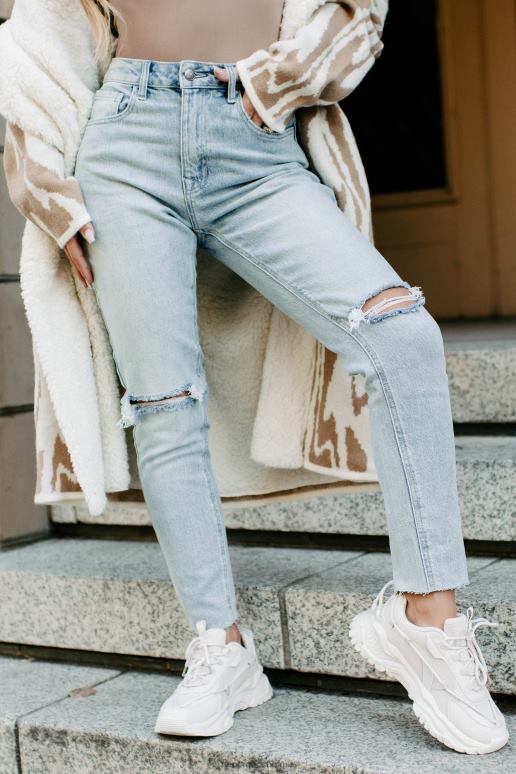 licht key it down mom jeans met hoge taille NanaMacs HPTT3429