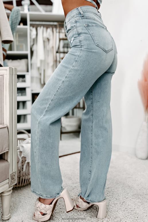 licht live for the moment versleten jeans met wijde pijpen NanaMacs HPTT3473