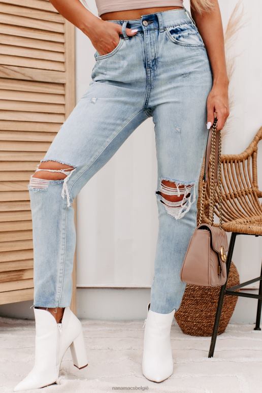 licht nieuw leven ingeblazen high rise distressed rewash mom jeans NanaMacs HPTT3436