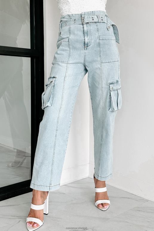lichte wassing liefde doet pijn hoogbouw cargojeans met rechte pijpen NanaMacs HPTT3133