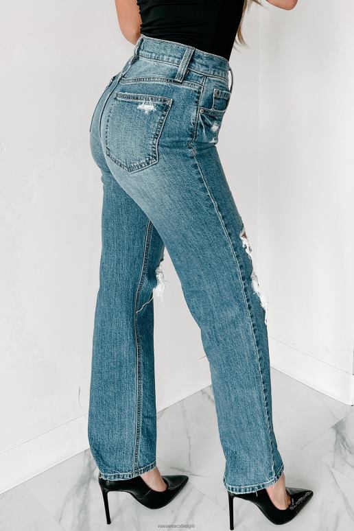 medium Chamberlin verontruste eunina dad jeans met hoge taille NanaMacs HPTT3422
