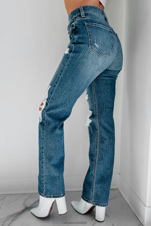medium Chamberlin verontruste eunina dad jeans met hoge taille NanaMacs HPTT3422