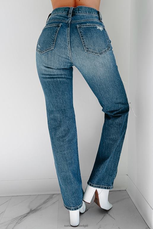 medium Chamberlin verontruste eunina dad jeans met hoge taille NanaMacs HPTT3422