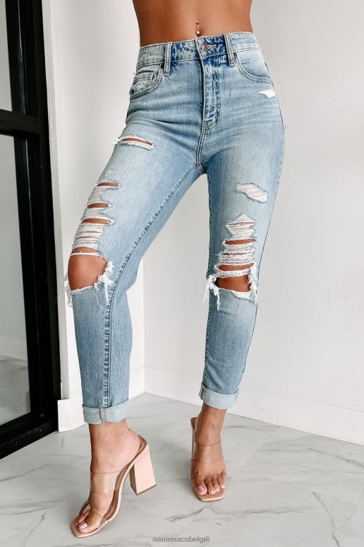medium Eunina mom jeans met hoge taille en hoge taille NanaMacs HPTT3424
