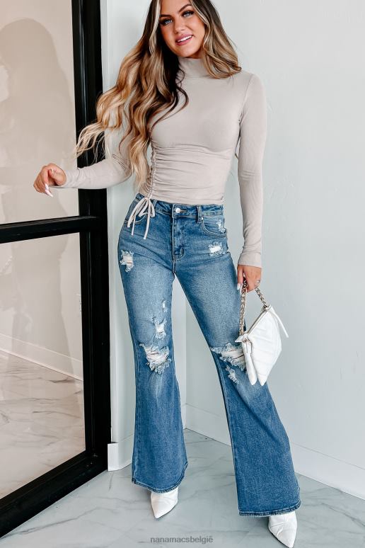 medium kick it back 90's flare distressed jeans NanaMacs HPTT3441