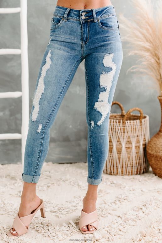 medium nolen versleten skinny ymi jeans met dubbele knoop NanaMacs HPTT3506