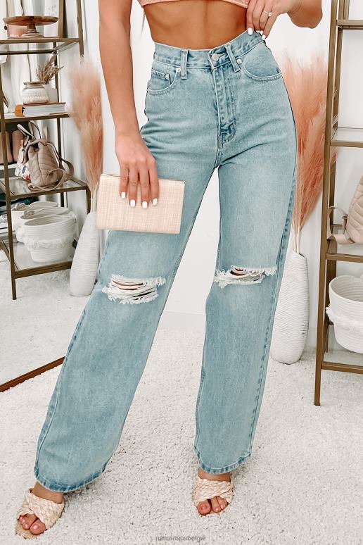 medium samie jeans met hoge taille en wijde pijpen NanaMacs HPTT3475