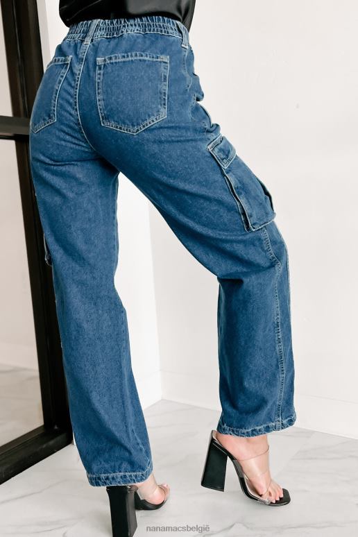 medium spijkerstof get to the point cargojeans met wijde pijpen NanaMacs HPTT3136