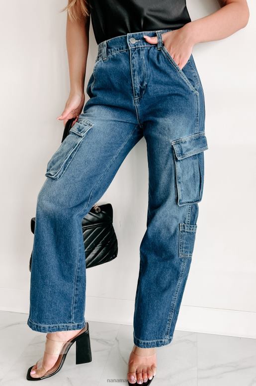 medium spijkerstof get to the point cargojeans met wijde pijpen NanaMacs HPTT3136