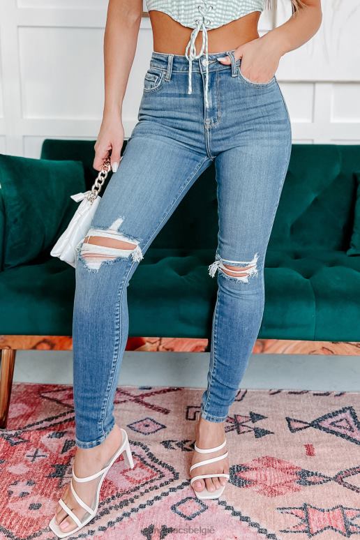 medium spijkerstof rammel de kooi hoge taille cello skinny jeans NanaMacs HPTT3400