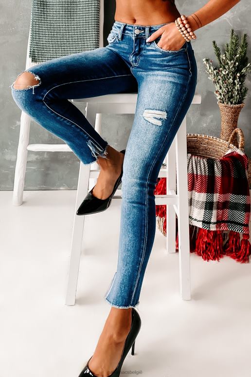 medium stappen nemen vliegende aap halfhoge skinny jeans met onafgewerkte zoom NanaMacs HPTT3505