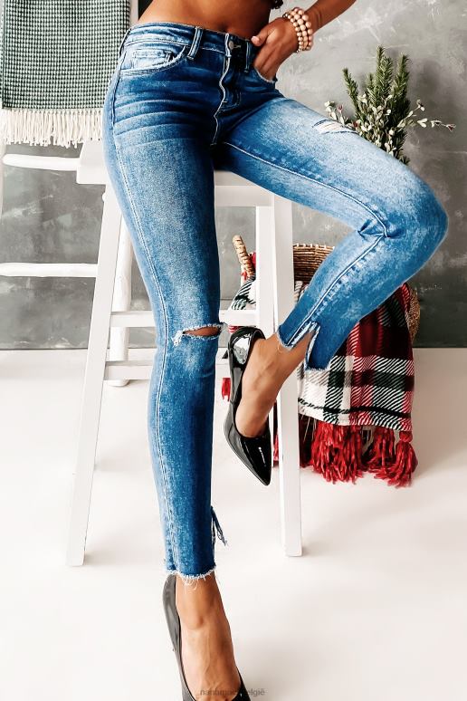 medium stappen nemen vliegende aap halfhoge skinny jeans met onafgewerkte zoom NanaMacs HPTT3505