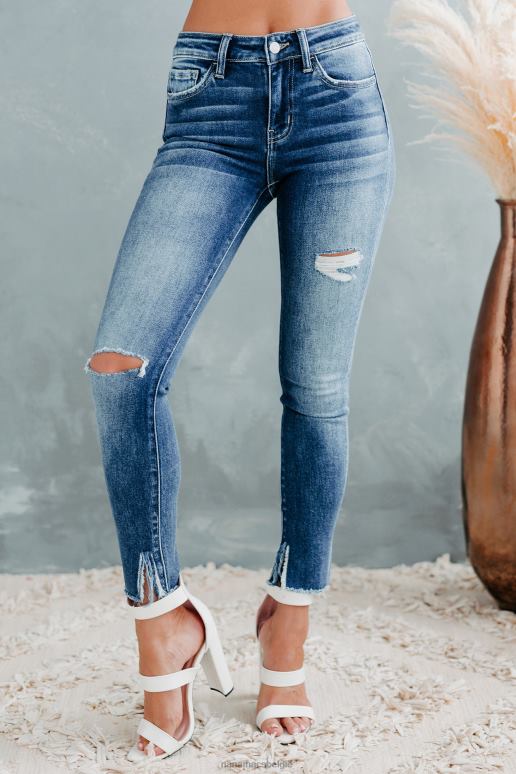 medium stappen nemen vliegende aap halfhoge skinny jeans met onafgewerkte zoom NanaMacs HPTT3505