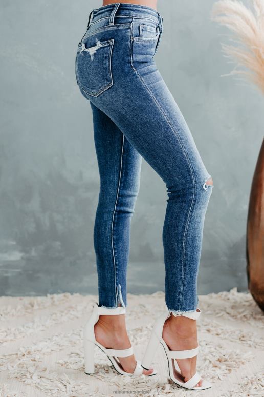 medium stappen nemen vliegende aap halfhoge skinny jeans met onafgewerkte zoom NanaMacs HPTT3505