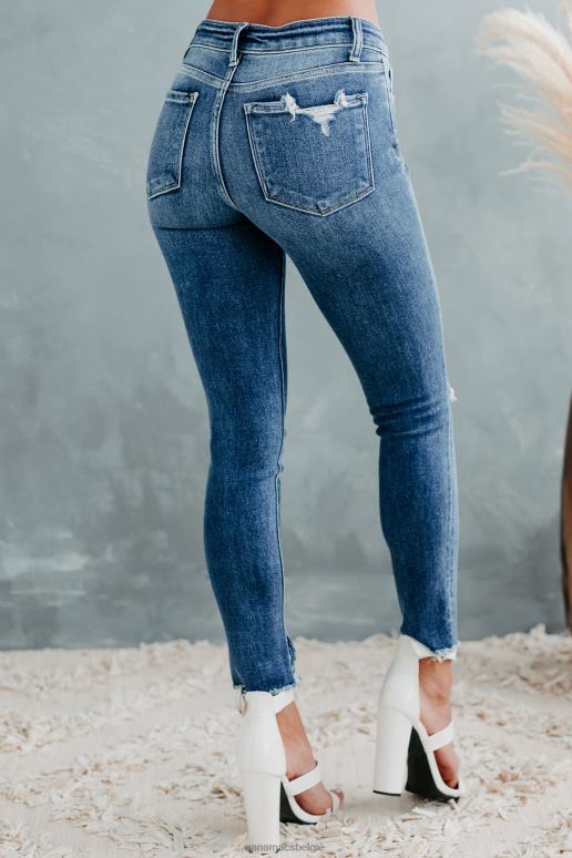 medium stappen nemen vliegende aap halfhoge skinny jeans met onafgewerkte zoom NanaMacs HPTT3505
