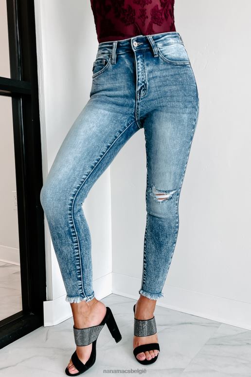 medium verder gaan kancan distressed jeans met hoge taille NanaMacs HPTT3434