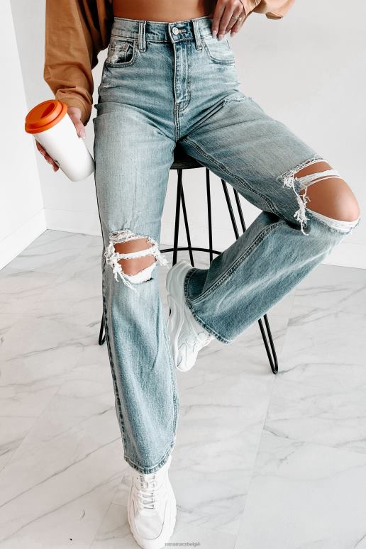 medium wassen skater girl jeans met wijde pijpen van eunina NanaMacs HPTT3423