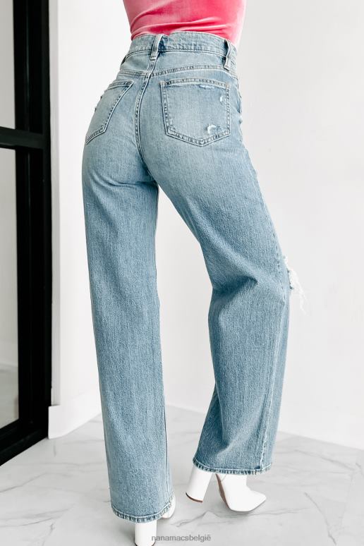 medium wassen skater girl jeans met wijde pijpen van eunina NanaMacs HPTT3423