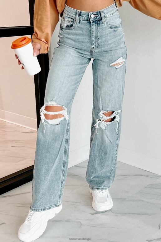 medium wassen skater girl jeans met wijde pijpen van eunina NanaMacs HPTT3423