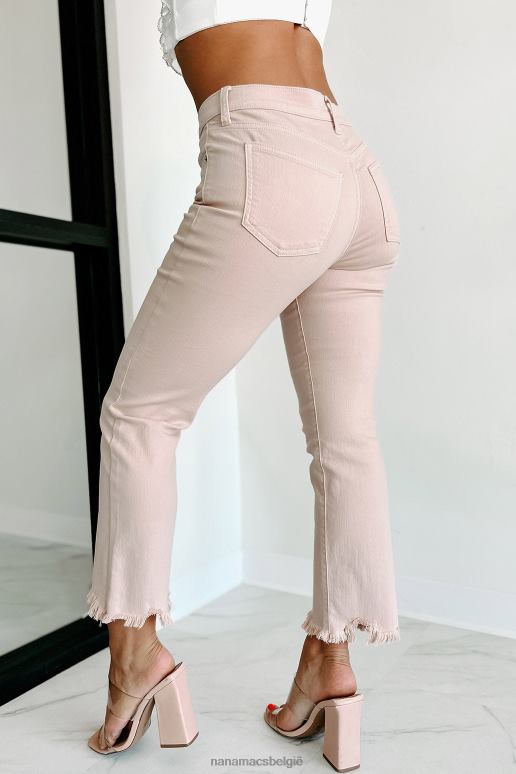 stoffig roze not your baby non distressed mid rise jeans NanaMacs HPTT3017