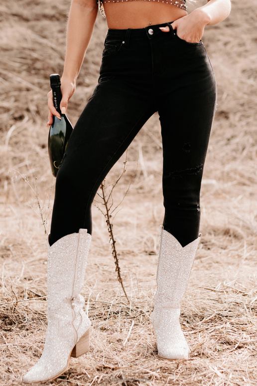 zwart tobias mid-rise distressed slim risen jeans NanaMacs HPTT3493