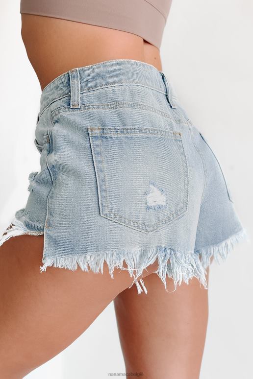 licht denim Dallas Days mid-rise verontruste celloshort NanaMacs HPTT2867