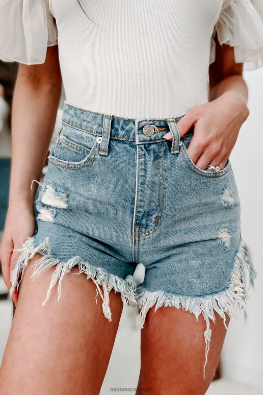 medium Hutter high rise distressed high-low denim short NanaMacs HPTT2879