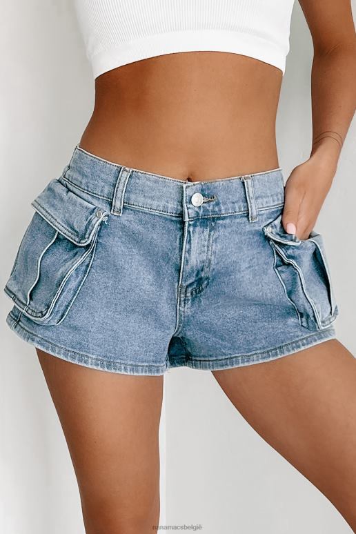middelgrote steen nieuwe volgers halfhoge denim cargoshorts NanaMacs HPTT2792