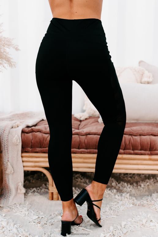 zwart mesh it out high-rise mesh uitgesneden legging NanaMacs HPTT3365
