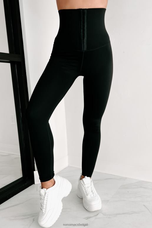 zwart zuig het in leggings met korsettaille NanaMacs HPTT3354