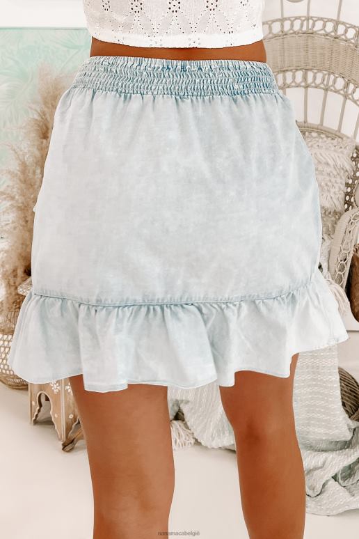 chambray ze heeft een ruches minirokje NanaMacs HPTT3290