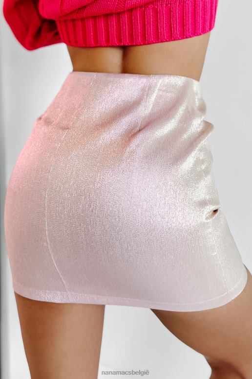 goud roze vrolijke gedachten metalen minirok NanaMacs HPTT3239