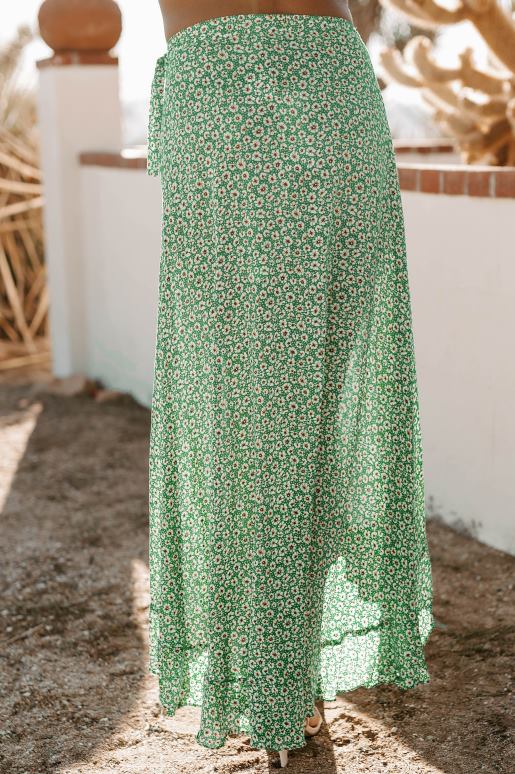 groen/multi botanische schoonheid gebloemde wikkelrok NanaMacs HPTT3283