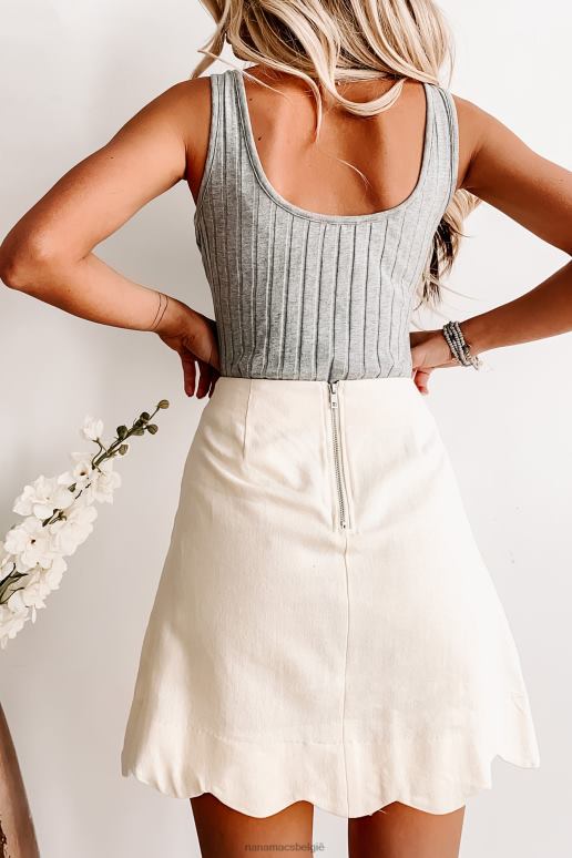 havermout geborduurde minirok met studiedatum NanaMacs HPTT3340