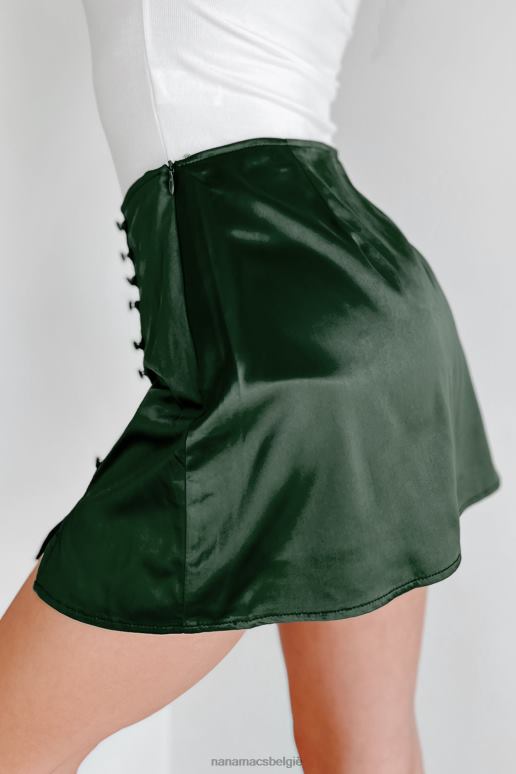 jagersgroen eindelijk stoppen met tijd satijnen minirok NanaMacs HPTT3229
