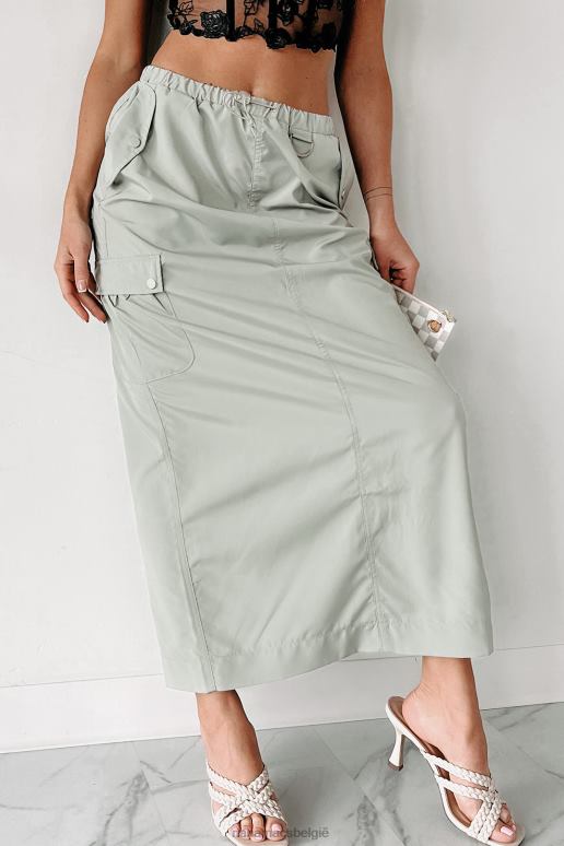 kaki groen op zoek naar een tweede cargo midi-rok NanaMacs HPTT3182