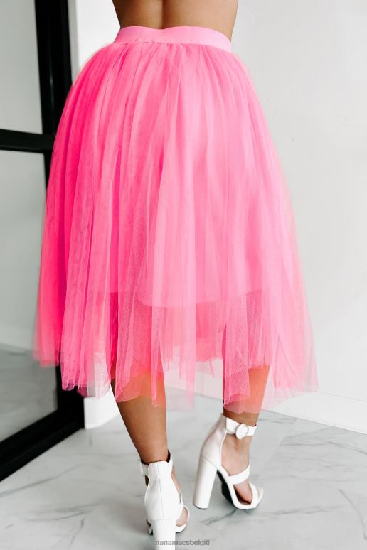 kauwgom geef het een twirl mesh midirok NanaMacs HPTT3197