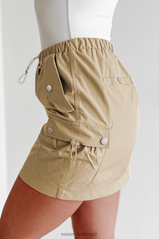 khaki toetreden tot de gelederen minirok met cargozak NanaMacs HPTT3195