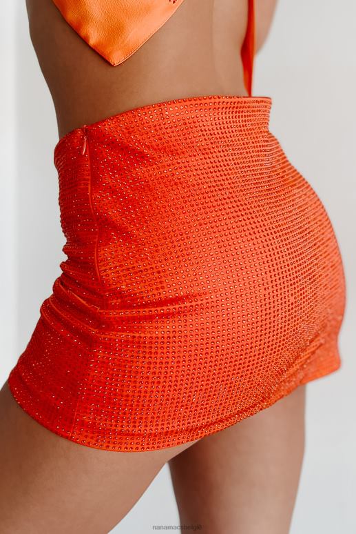 oranje in my element strass minirokje NanaMacs HPTT3142