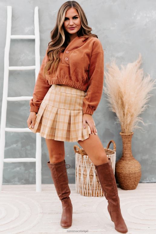 oranje vallen adella geplooide minirok NanaMacs HPTT3318