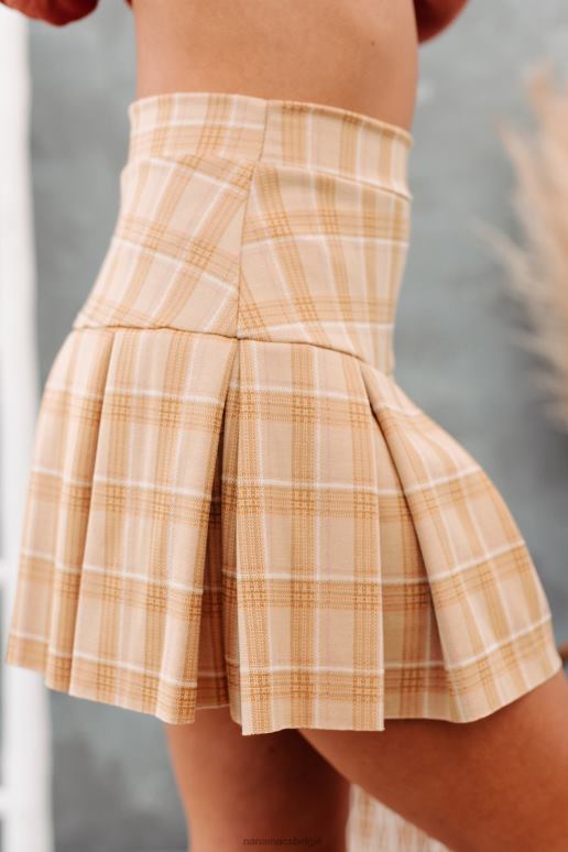 oranje vallen adella geplooide minirok NanaMacs HPTT3318