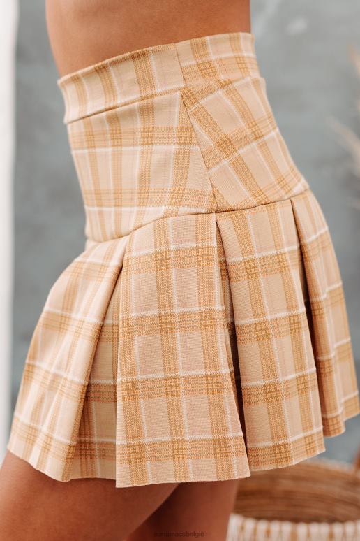oranje vallen adella geplooide minirok NanaMacs HPTT3318