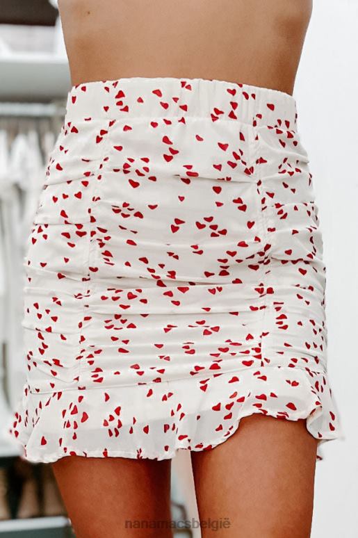 room iemands schatje minirok met ruches met hartjesprint NanaMacs HPTT1662