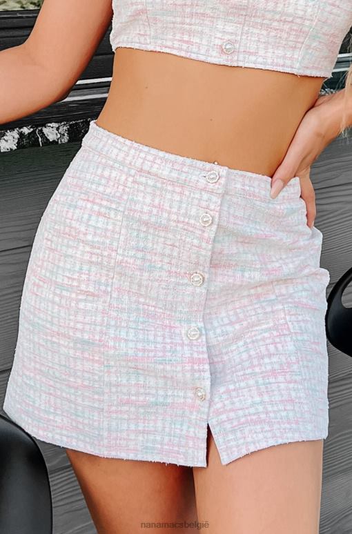 roze suikerspin dromen tweed minirok NanaMacs HPTT1614