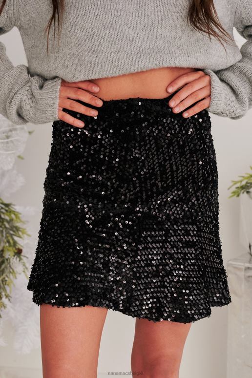 zwart moment to shine pailletten rok NanaMacs HPTT3310