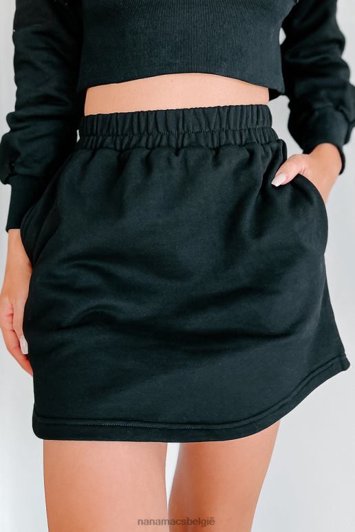 zwart tisaya minirok met gebogen zoom NanaMacs HPTT1642