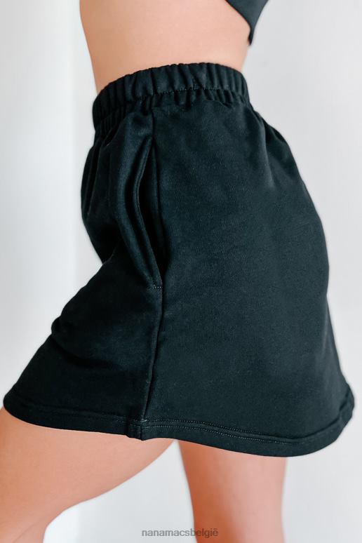 zwart tisaya minirok met gebogen zoom NanaMacs HPTT1642