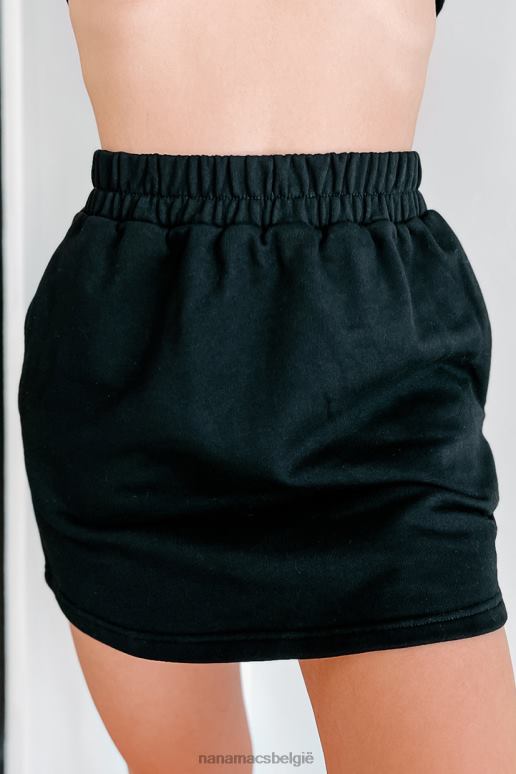 zwart tisaya minirok met gebogen zoom NanaMacs HPTT1642