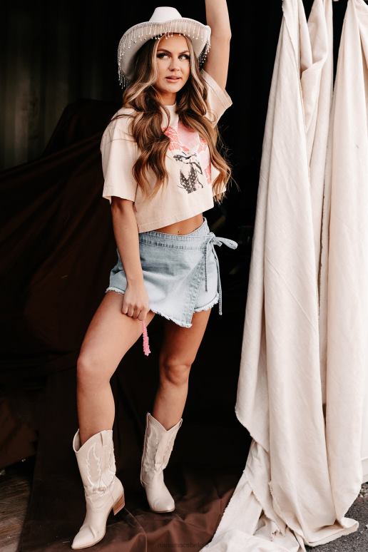 licht proactieve faux wrap denim skort zijn NanaMacs HPTT2752