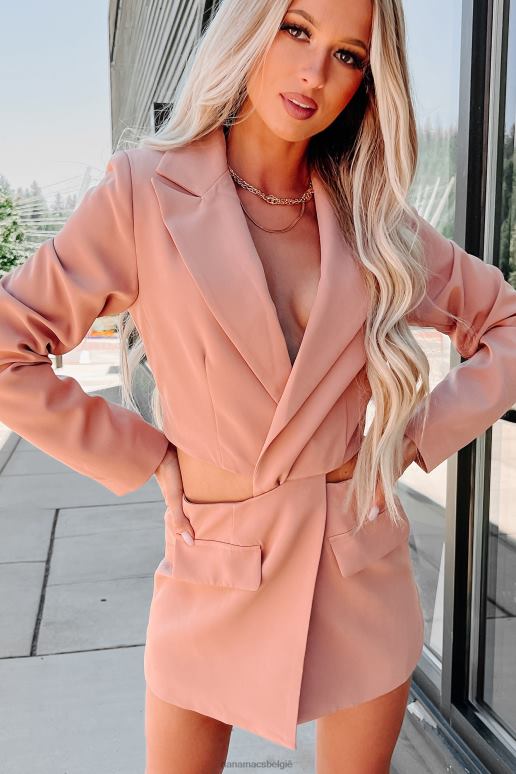 Zalm onbenut potentieel uitgesneden blazerjurk NanaMacs HPTT2154